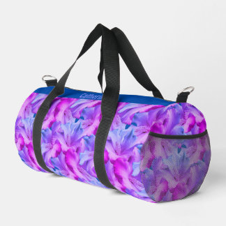 Sac De Sport Bouquet de fleurs d'hibiscus blanc teinté personna