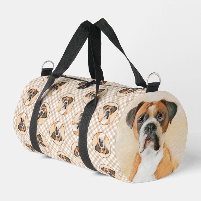 Sac De Sport Boxer Chien Fawn Peinture non découpée Oar Cute Ch (Coin gauche)