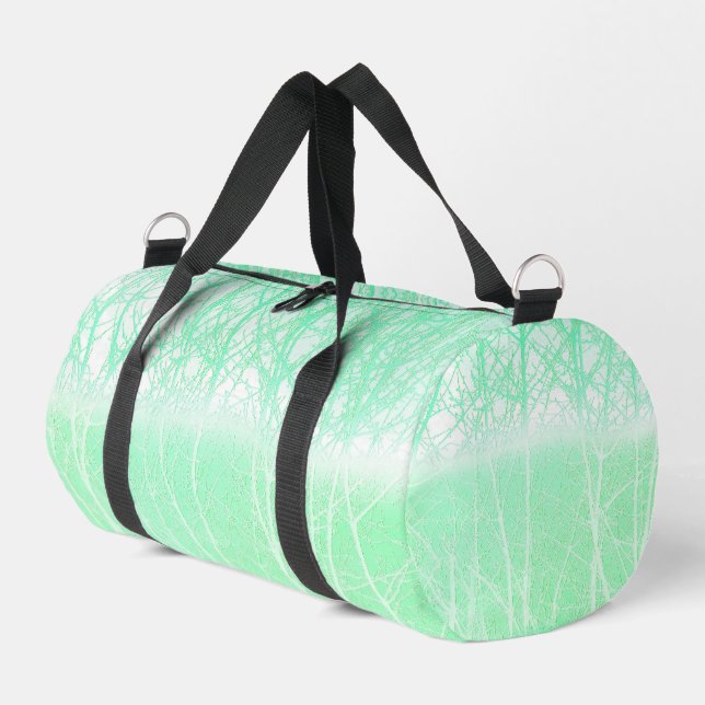 Sac De Sport Branches de Menthe Verte Brumeuse Givrée (Coin gauche)