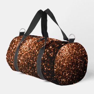 Sac De Sport Bronze orange brun faux parties scintillant en cui