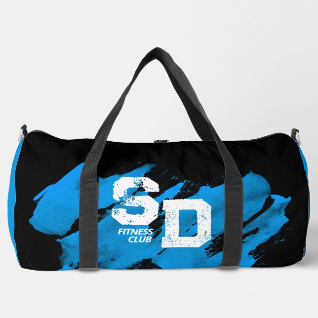 Sac de sport brosse bleu et noir Blu & Black (Recto)