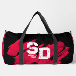 Sac de sport brossé rouge et noir