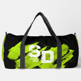 Sac de sport brossé vert et noir