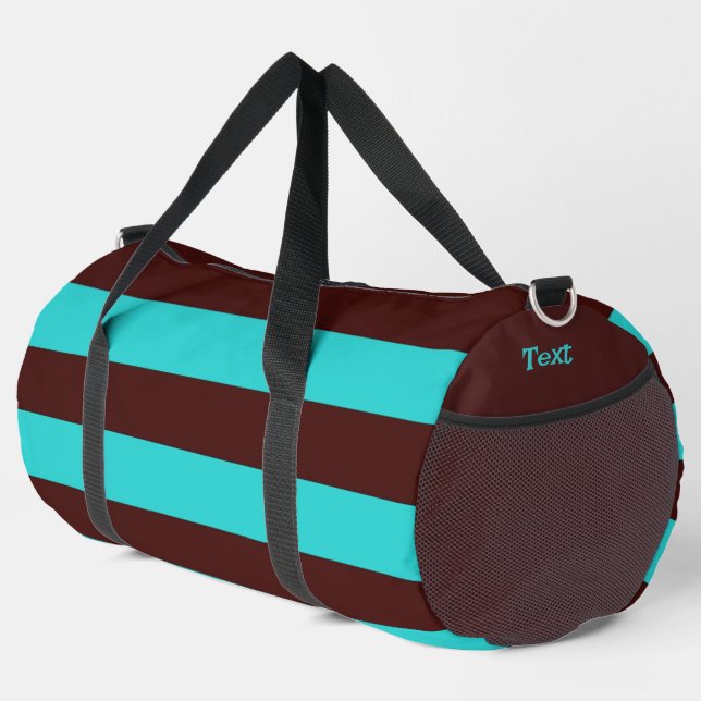 Sac De Sport Brown et Aqua (Coin droit)