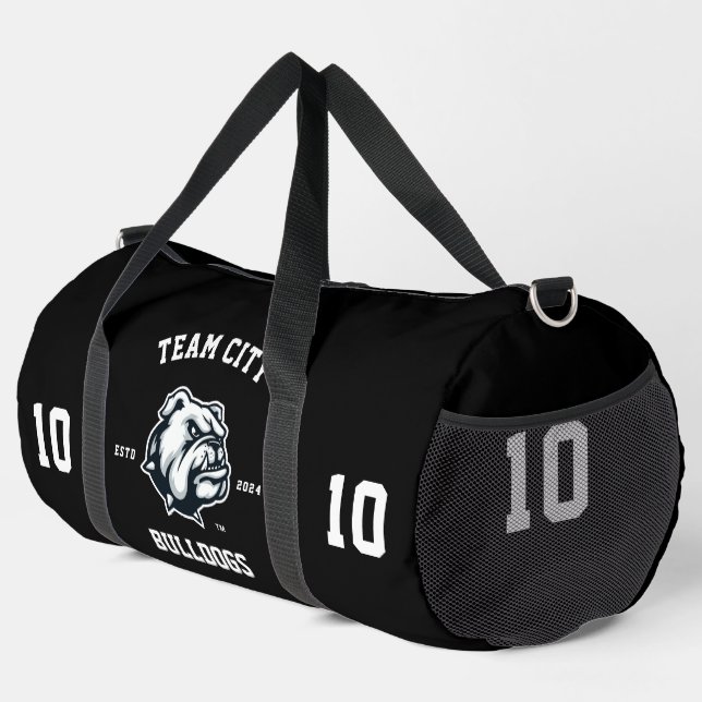 Sac De Sport Bulldogs "Customizable" Sport Team (Coin droit)