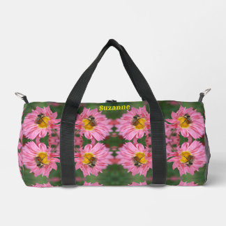 Sac De Sport Bumble Bee On Pink Daisy Flower Personnalisé
