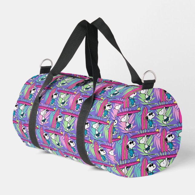 Sac De Sport cacahuètes | Snoopy Purple Surf Motif (Coin gauche)