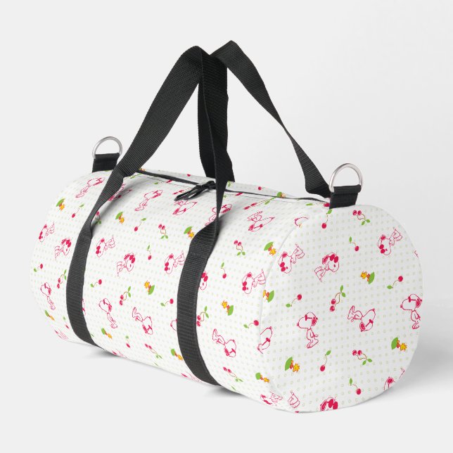 Sac De Sport cacahuètes | Snoopy & Woodstock Cherry Motif (Coin gauche)