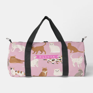Sac De Sport Cadeau personnalisé motif chat rose mignon pour am