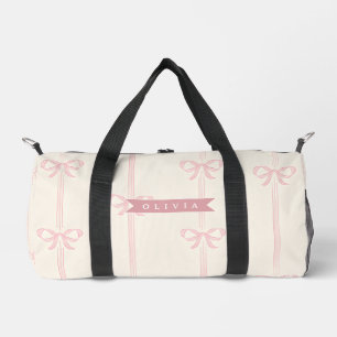 Sac De Sport Cadeau Personnalisé Nœud Rose Élégant Coquette