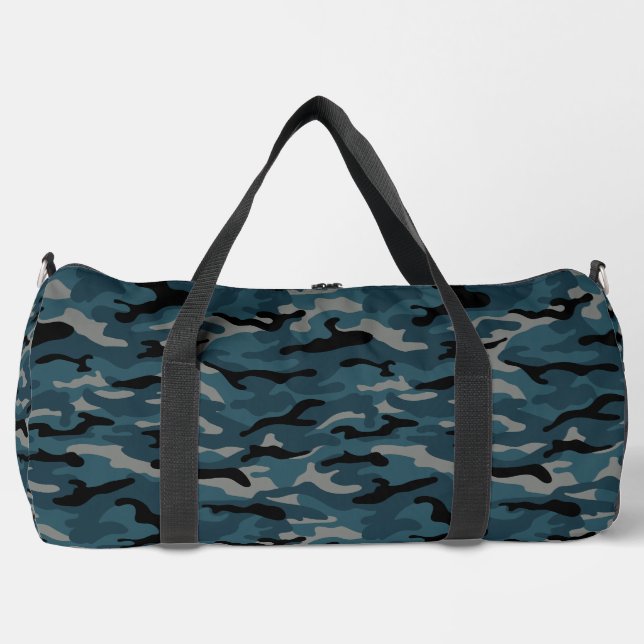 Sac De Sport Camouflage en noir de nuit (Recto)