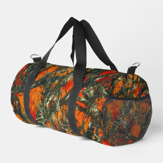Sac De Sport Camouflage Orange  (Coin droit)