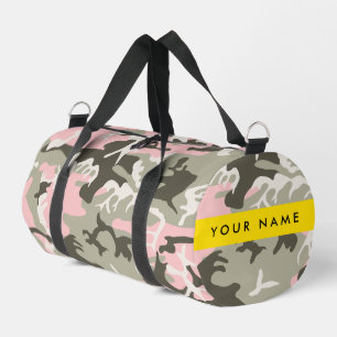 Sac De Sport Camouflage rose et vert Votre nom Personnalisez