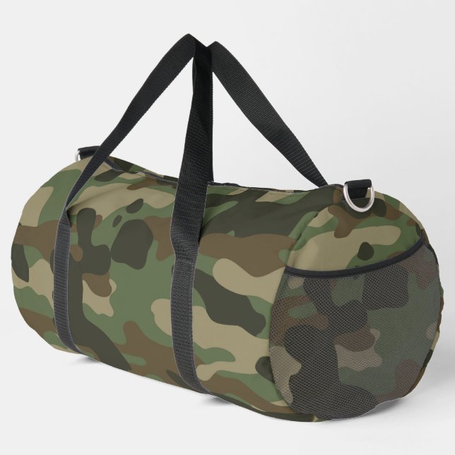 Sac De Sport Camouflage Vert Camo Motif de l'armée (Coin droit)