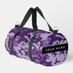 Sac De Sport Camouflage violet Votre nom Personnalisez