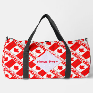 Sac De Sport Canada et Drapeau Canadien Carrelé Rouge Personnal
