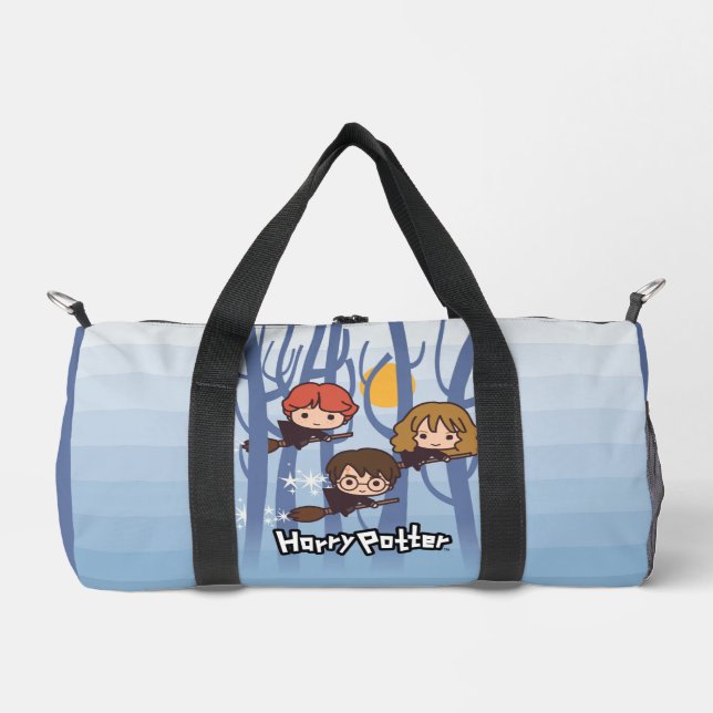 Sac De Sport Caricature Harry, Ron, & Hermione Voler Dans Woods (Recto)