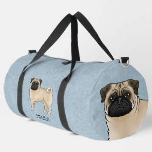 Sac De Sport Carlin Fawn mignon chien de dessin avec nom person