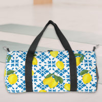 Carreau de Pays Français Bleu Motif Citrons