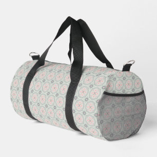 Sac De Sport Carreaux Floraux Pastel Vert
