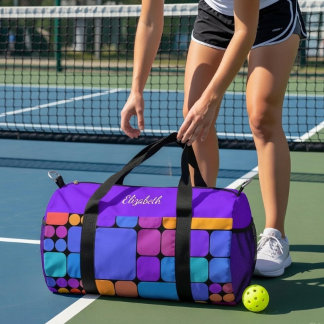 Sac De Sport Carreaux Rétro | Dink Well Personnalisé