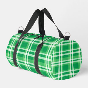 Sac De Sport Carreaux Verts Et Blancs