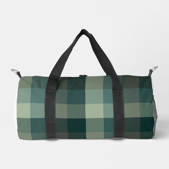 Sac De Sport Carreaux Vichy Vert Design  (Recto)