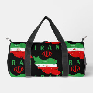 Sac De Sport Carte de l'Iran avec drapeau et emblème