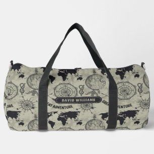 Sac De Sport Carte du monde compas globe personnalisée pour voy