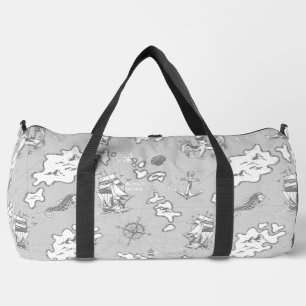 Sac De Sport carte marine monotone antique pirate