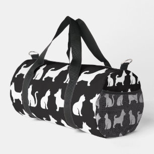 Sac De Sport Cat noir et blanc Corgi Motif Amateurs d'animaux d