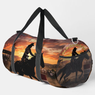 Sac De Sport Cavalière de Rodéo Personnalisée Course de Barils