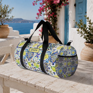 Sac De Sport Céramique méditerranéenne sicilienne d'été citrine