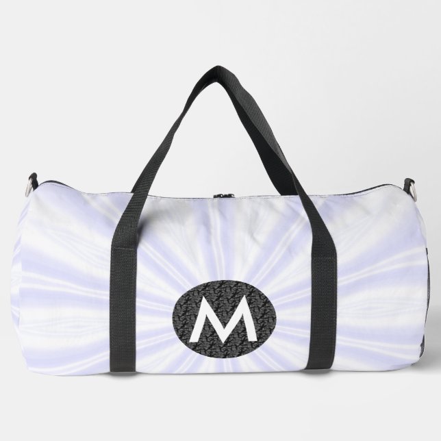 Sac De Sport Cerclé noir à monogramme éclaté blanc (Recto)