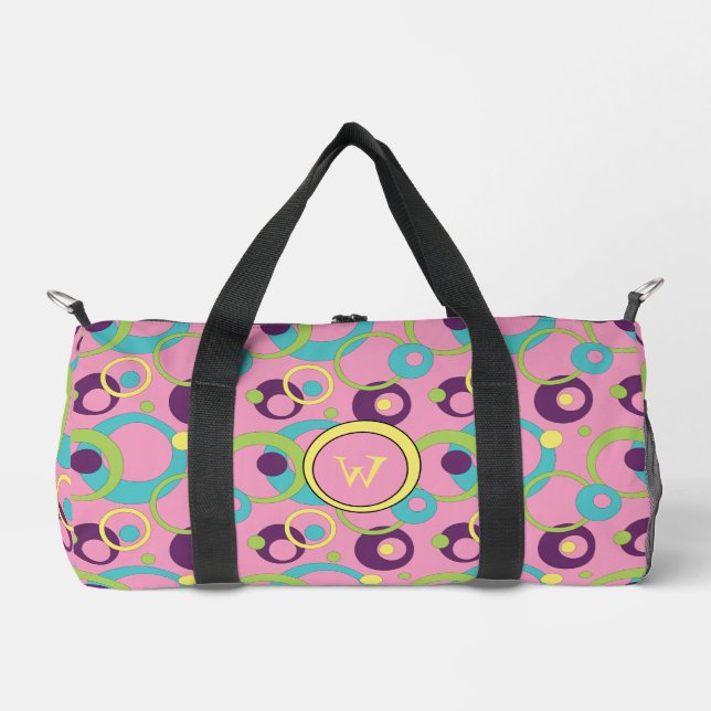 Sac De Sport Cercles roses funky (Recto)