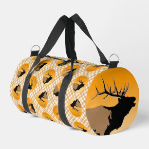Sac De Sport Cerf élaphe bugle au coucher du soleil, Art anima