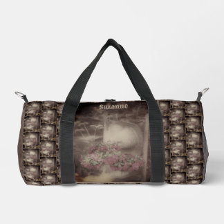 Sac De Sport Chaise de jardin fleuri vintage personnalisée