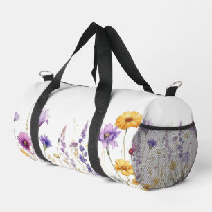 Sac De Sport Champ de fleurs sauvages à l'aquarelle