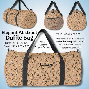 Sac De Sport Changer de nom, Beige Brown Moderne Abstrait