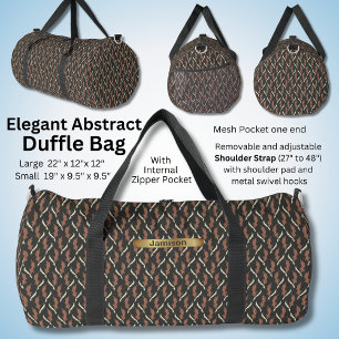 Sac De Sport Changer de nom, Crème Brown moderne Abstraite