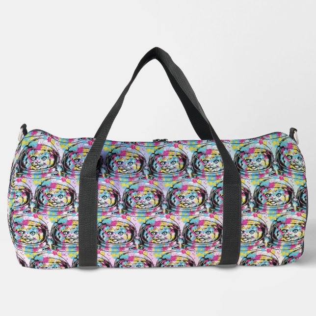 Sac De Sport Chat Astronaute (Recto)