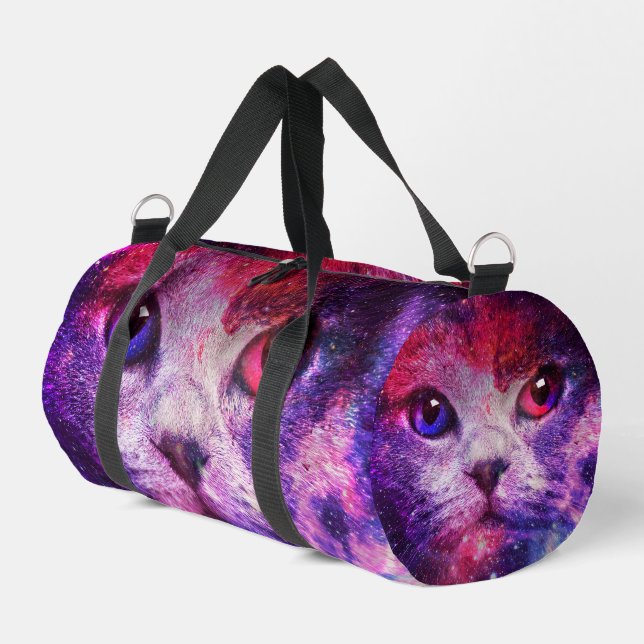 Sac De Sport Chat de la galaxie violette  (Coin gauche)