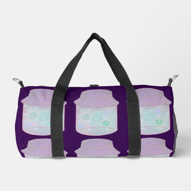 Sac De Sport Chat Galaxie dans un Pot | Art de Chat Spatial Kaw (Recto)