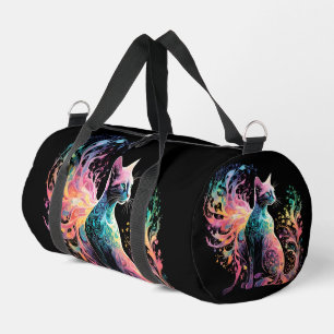 Sac De Sport Chat Holographique Spectral : Un Prisme d'Élégance