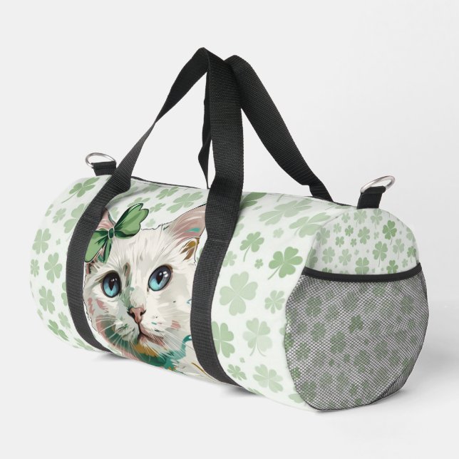 Sac De Sport Chat shamrock aux yeux bleus (Coin droit)