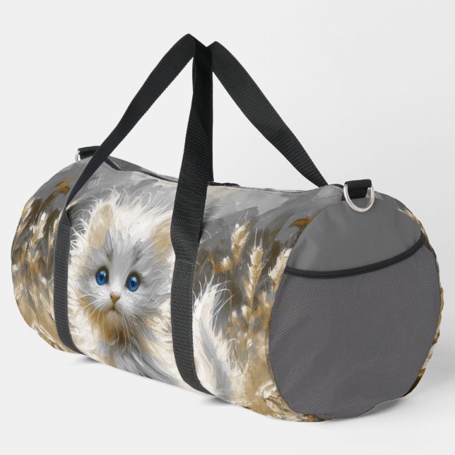 Sac De Sport Chaton blanc précieux (Coin droit)