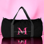 Sac De Sport Chaud rose noir Monogramme Nom Fille's Script Spor<br><div class="desc">Élevez votre jeu avec notre Hot Pink Monogram Nom Girl's Script Sports Duffle Bag! Doté d'un design rose vif, ce sac de duffle est personnalisé avec votre nom dans une police de script élégante pour une touche personnalisée. Idéal pour les sports, les séances de gym ou les voyages, il offre...</div>