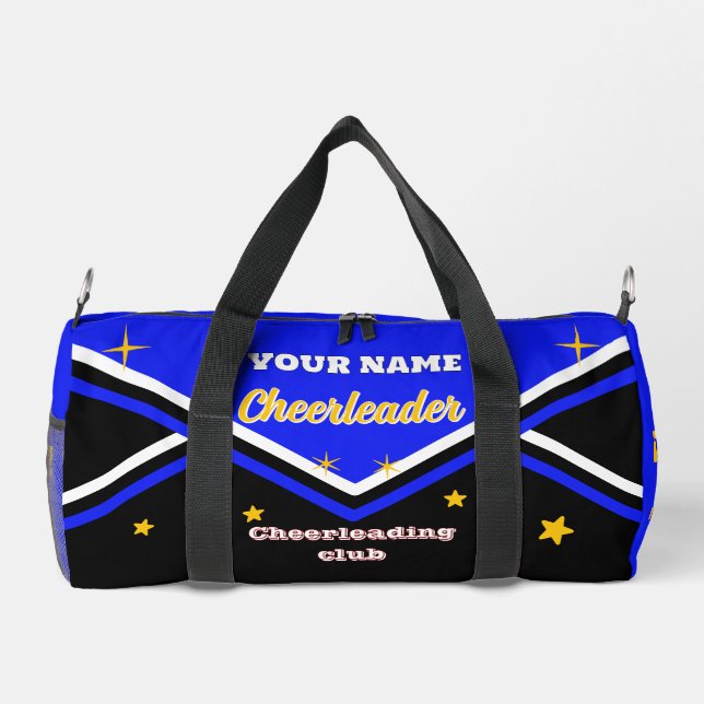 Sac De Sport cheerleader bag, personalize blue, white & black  (Verso)
