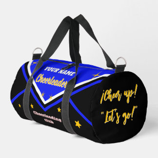 Sac De Sport cheerleader bag, personalize blue, white & black 