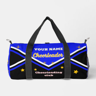 Sac De Sport cheerleader bag, personalize blue, white & black 